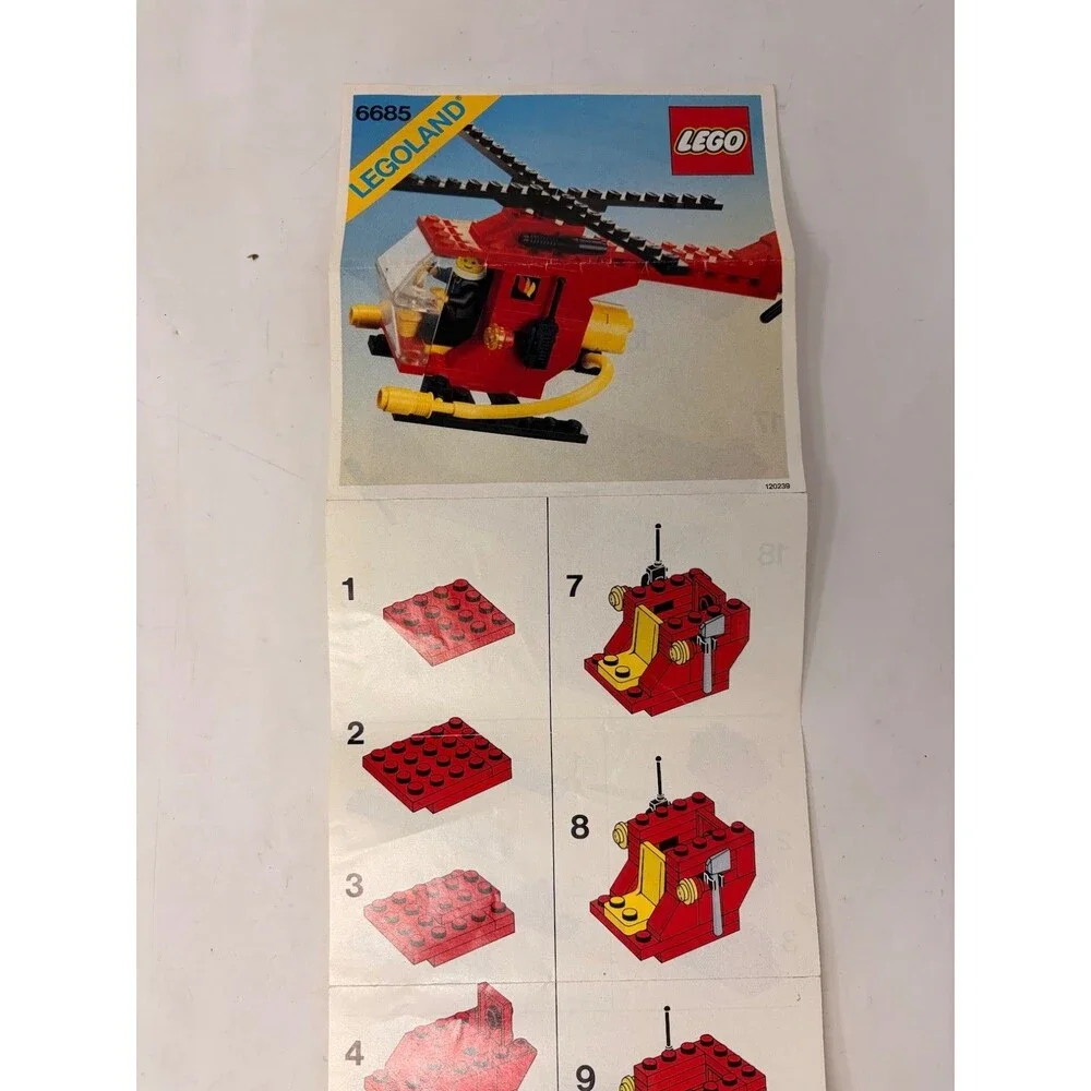 Lego 6685 Classic Town Helicopter FIRE COPTER 1 w/Instructions - 97% Complete